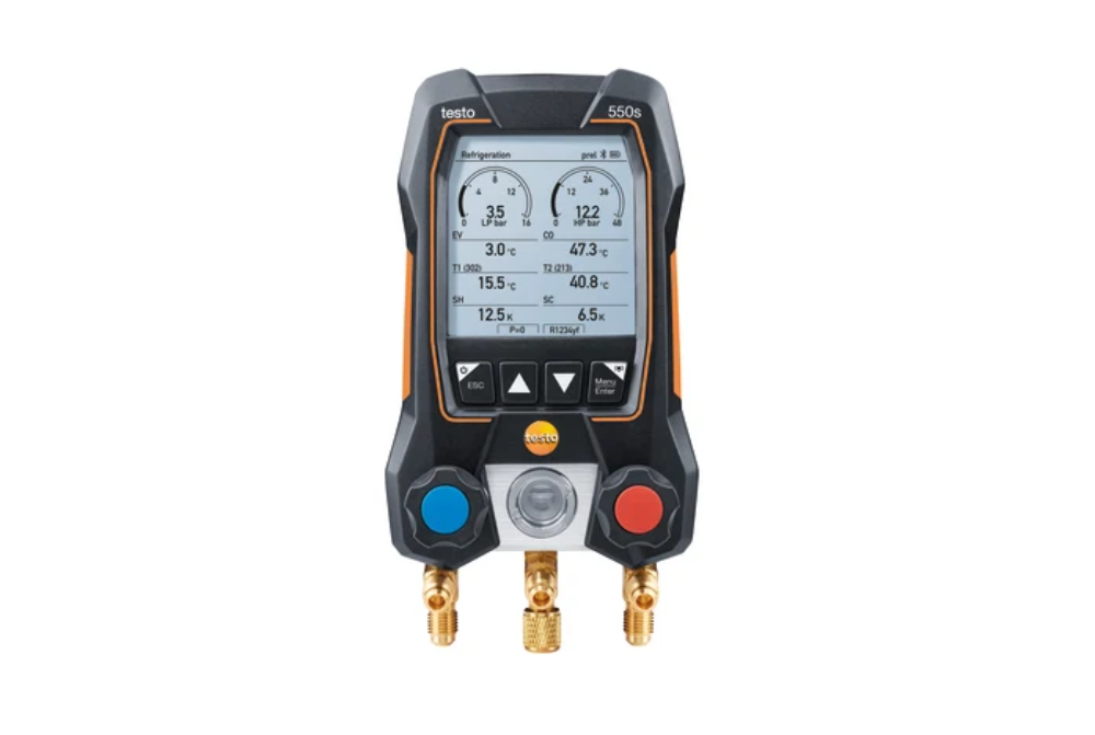 testo 550s Smart Kit - Gruppo manometrico digitale smart con blocco valvole a 2 vie